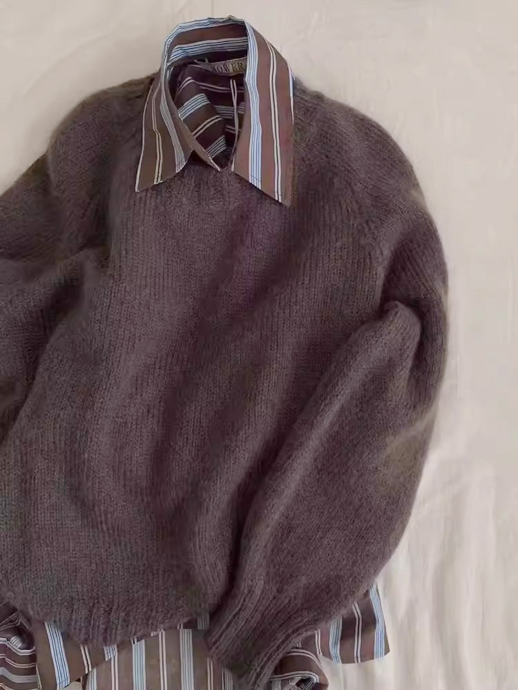 レイヤードスタイルが可愛い♡ウールセーター