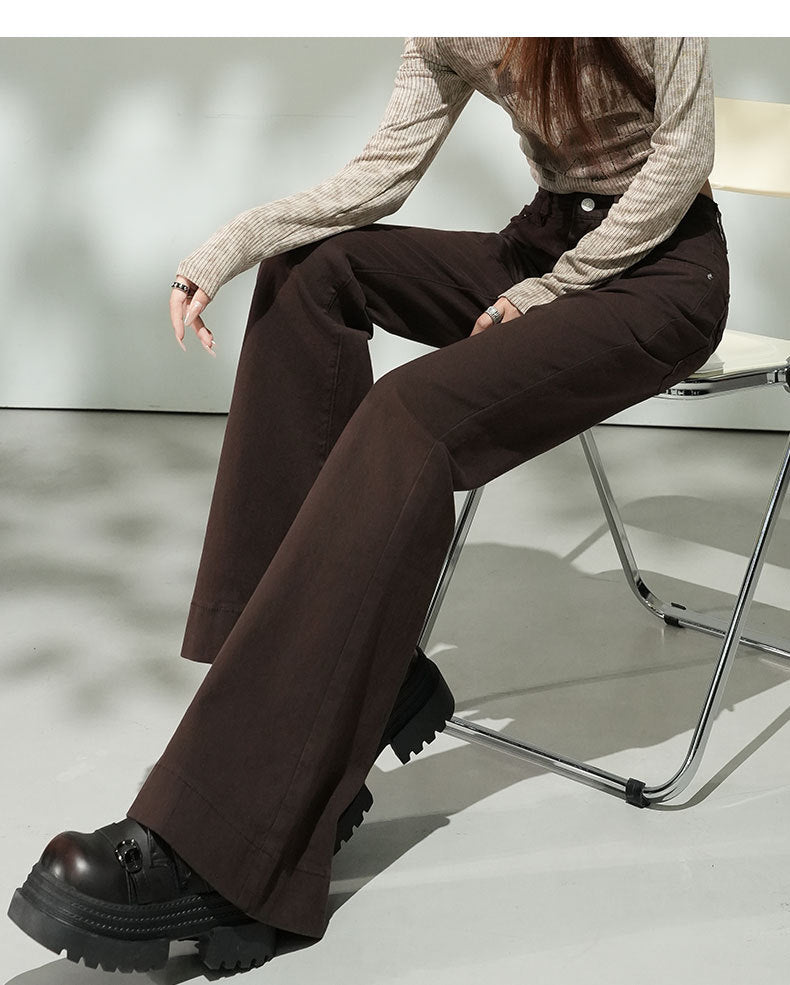 スタイル抜群！ハイウエストフレアパンツ