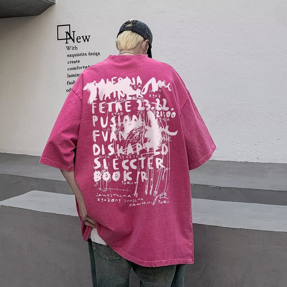 ランゲージアートグラフィカルTシャツ