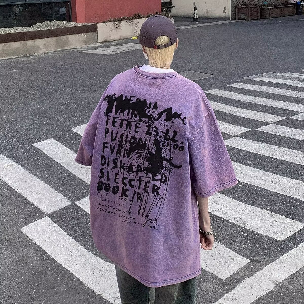 ランゲージアートグラフィカルTシャツ