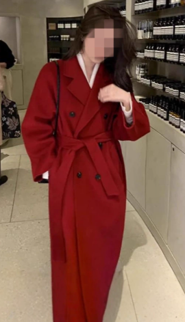 韓国風ダブルブレストコート