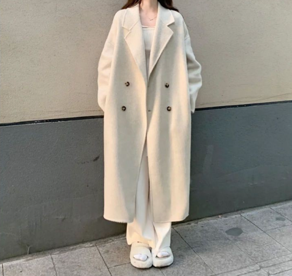 韓国風パッド入り厚手コート