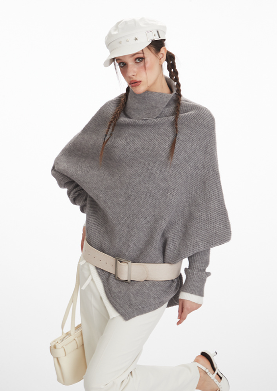 ルーズバットスリーブ秋冬セーター