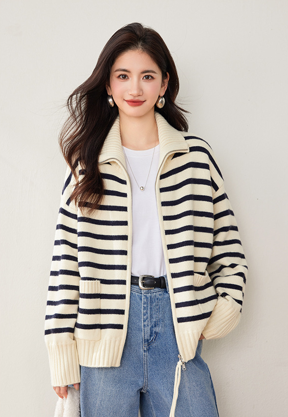 ダブルファスナー ファッションセーター