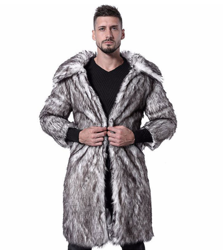 欧米風フェイクファーコート