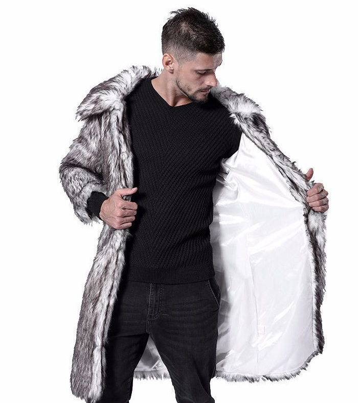 欧米風フェイクファーコート