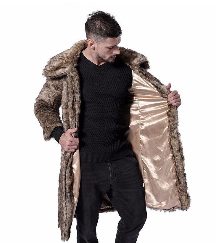 欧米風フェイクファーコート