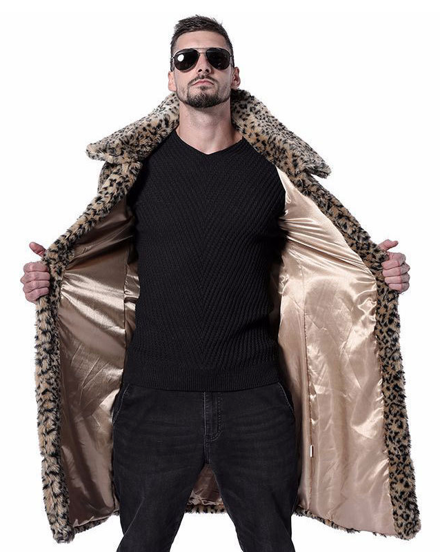 欧米風フェイクファーコート