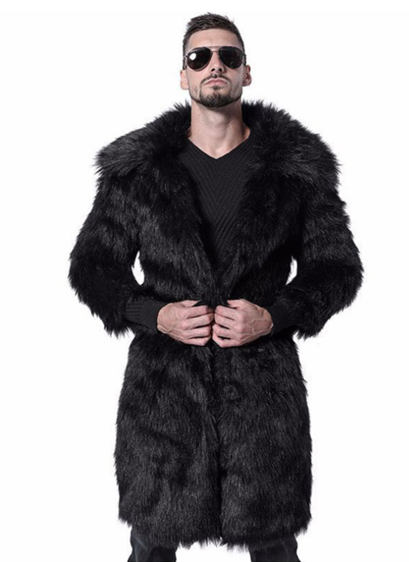 欧米風フェイクファーコート