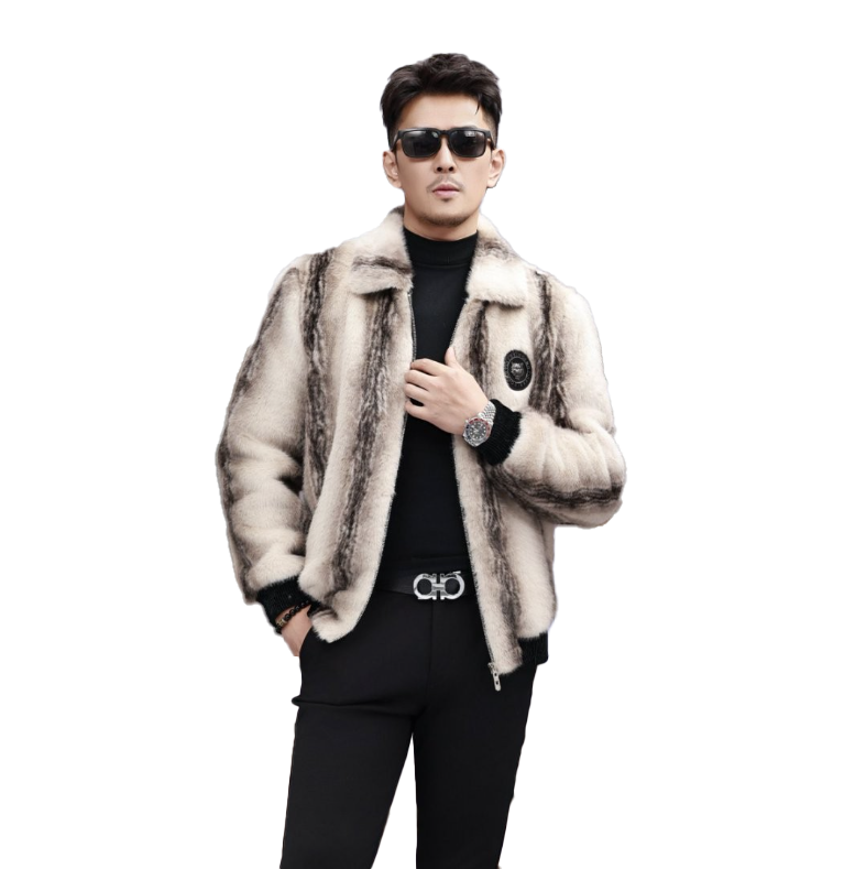 イミテーションミンクジャケットコート