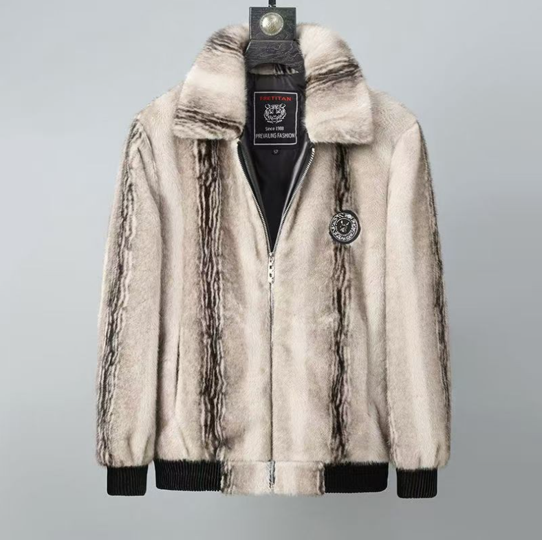 イミテーションミンクジャケットコート