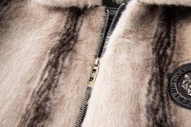 イミテーションミンクジャケットコート