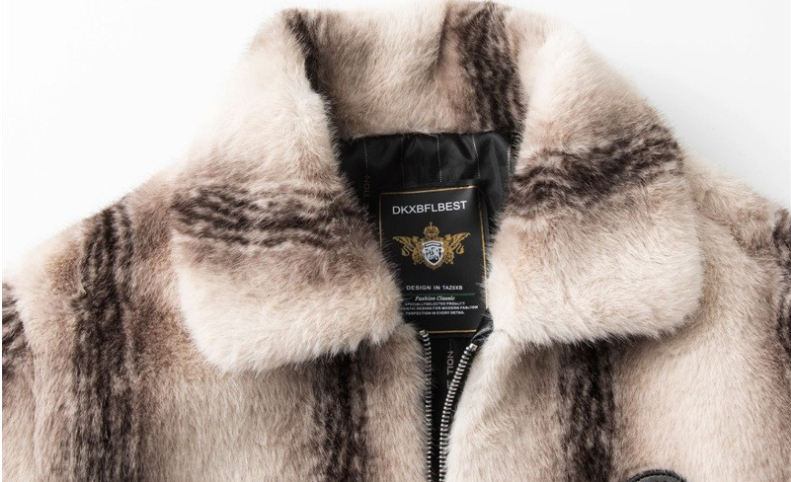 イミテーションミンクジャケットコート