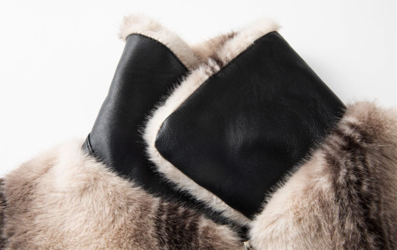 イミテーションミンクジャケットコート