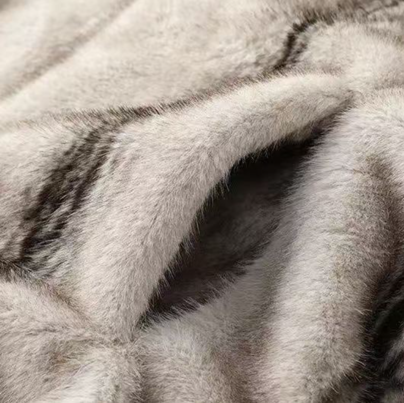 イミテーションミンクジャケットコート