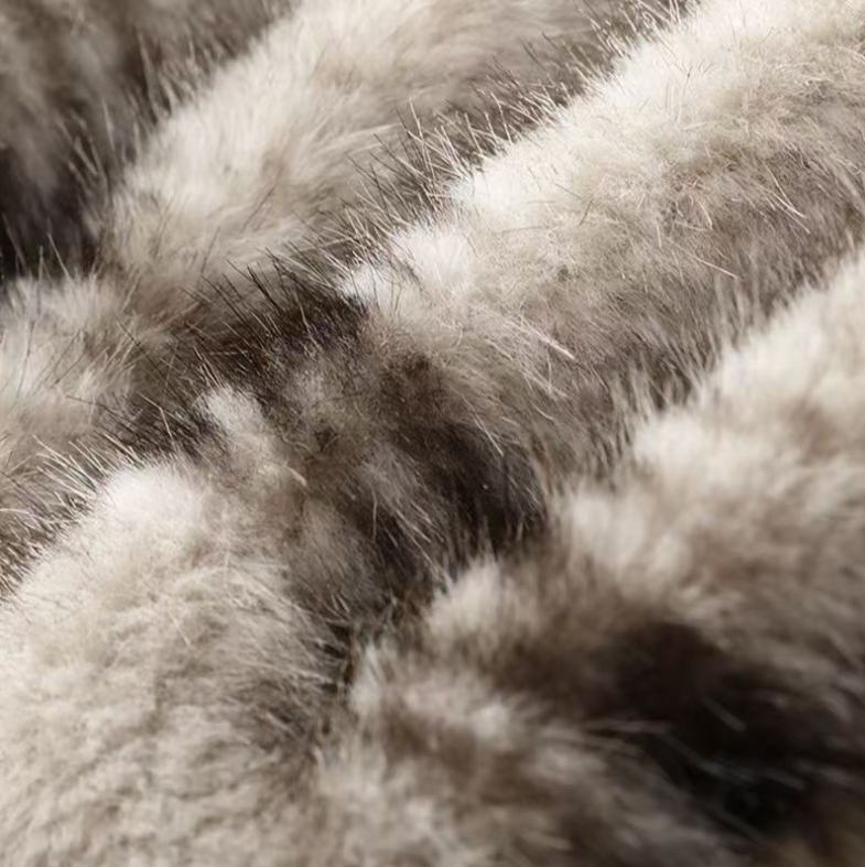 イミテーションミンクジャケットコート