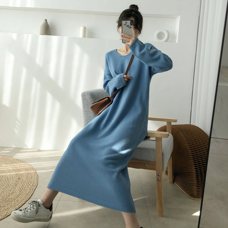 ロングニットワンピース