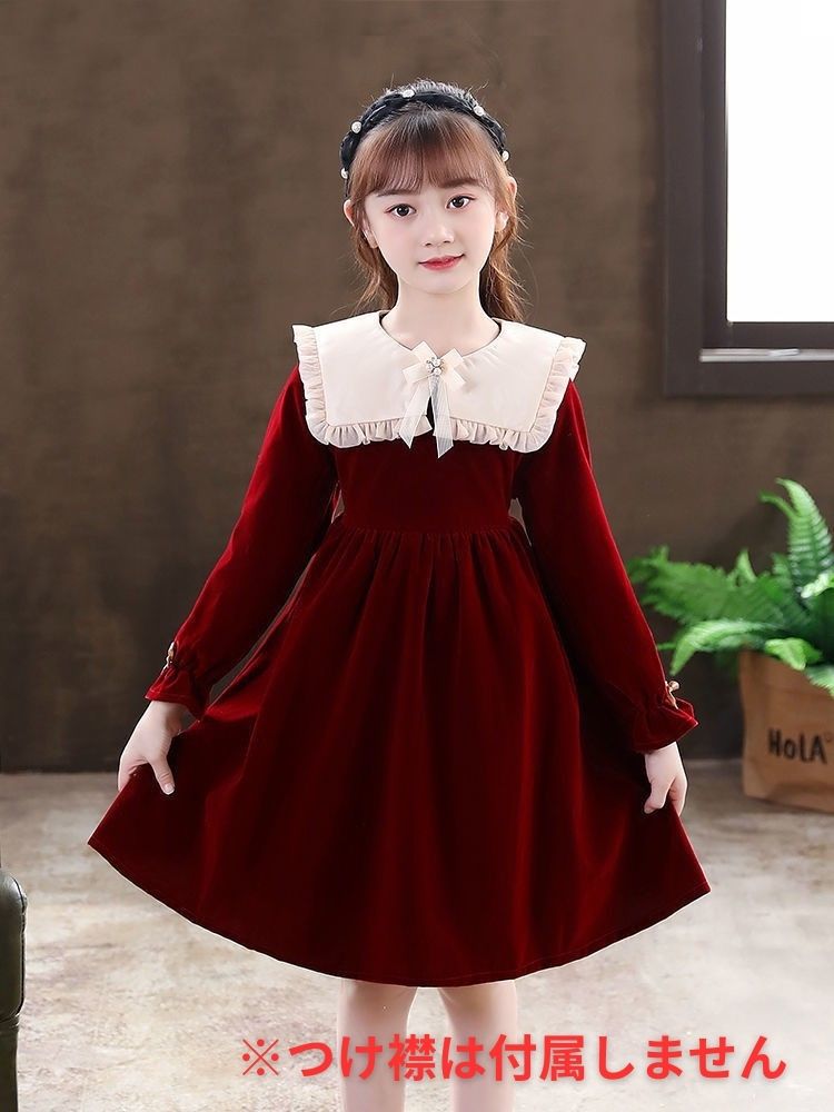 レトロオシャレ リボンミディワンピース