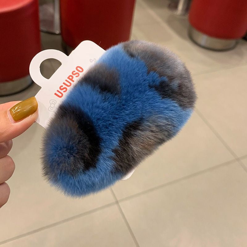 ラビットファーのかわいいヘアアクセ21