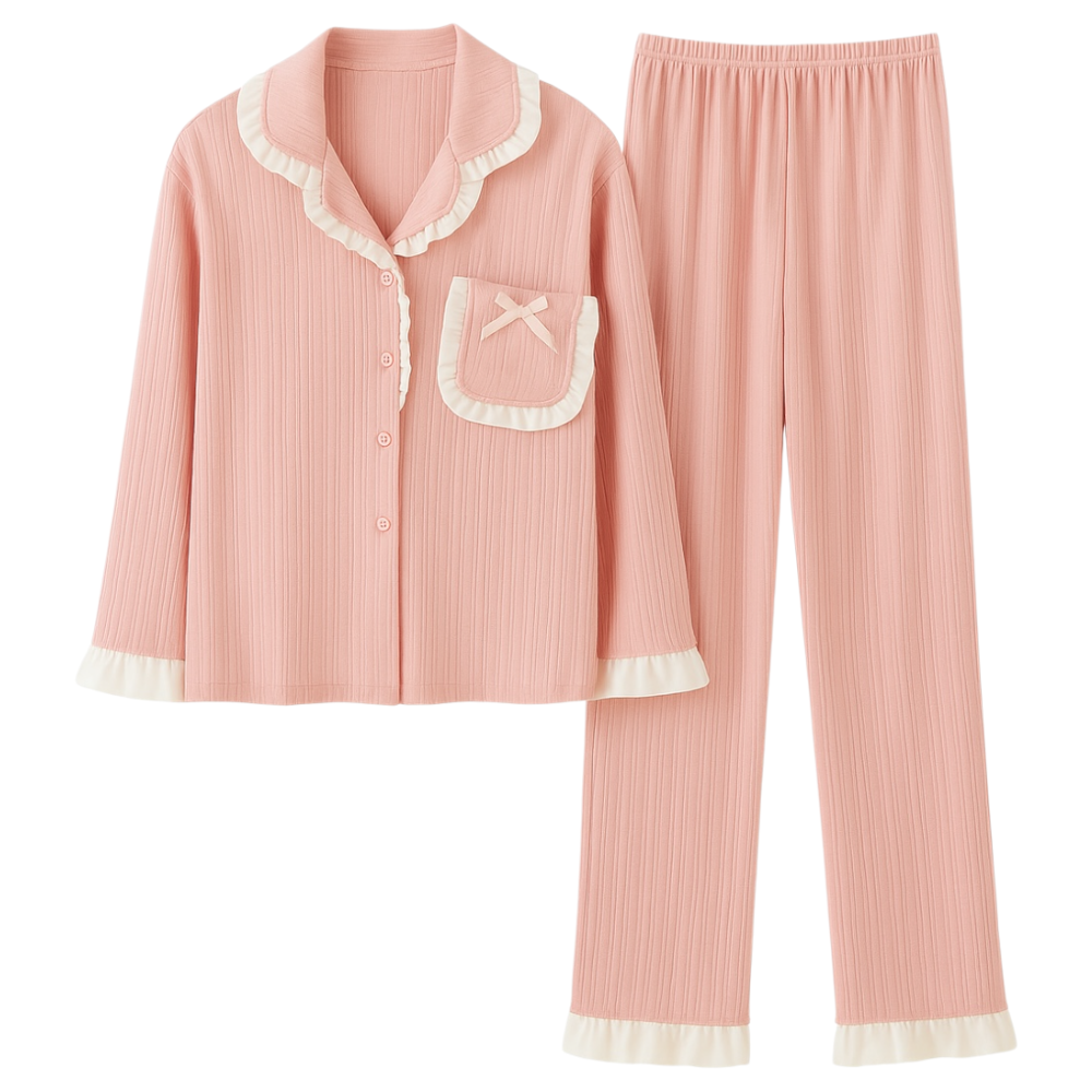 ガーリー気分満点・コットンフリルパジャマ