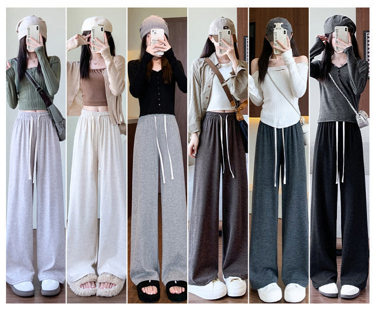 ルーズストレートワイドレッグパンツ