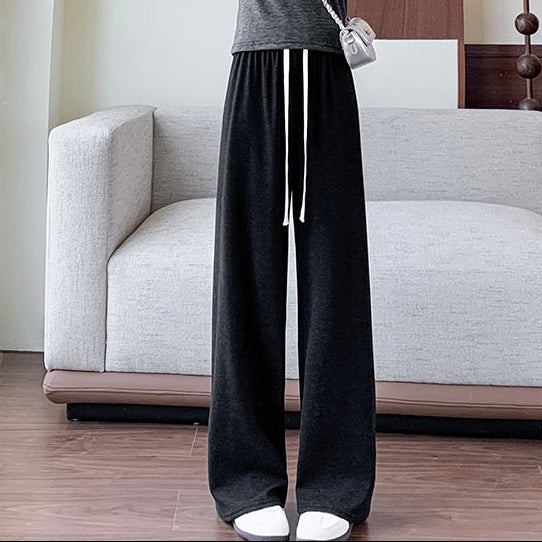 ルーズストレートワイドレッグパンツ