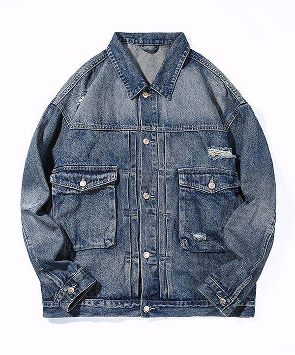 2ndタイプ ウォッシュ&ダメージ デニムジャケット