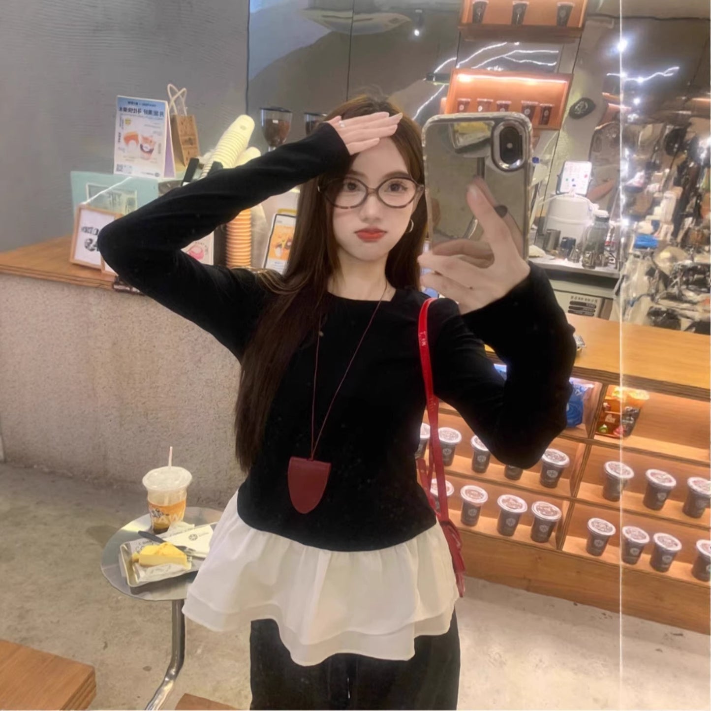 フリルペプラムTシャツ