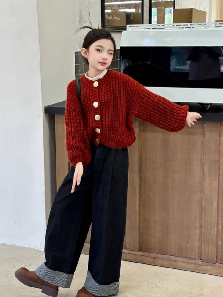 ノエルビッグボタン カーディガン