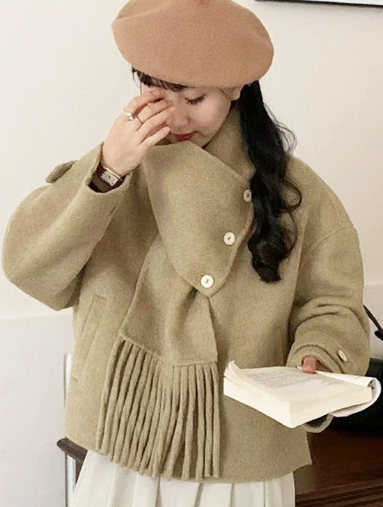 プティヌン スカーフ付きコート