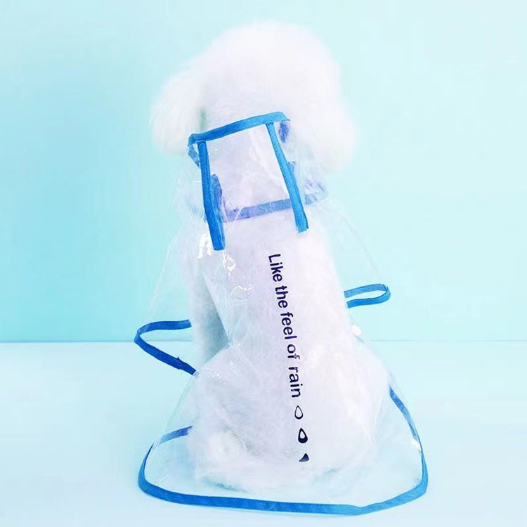 クリアデザインの防水犬用ポンチョ