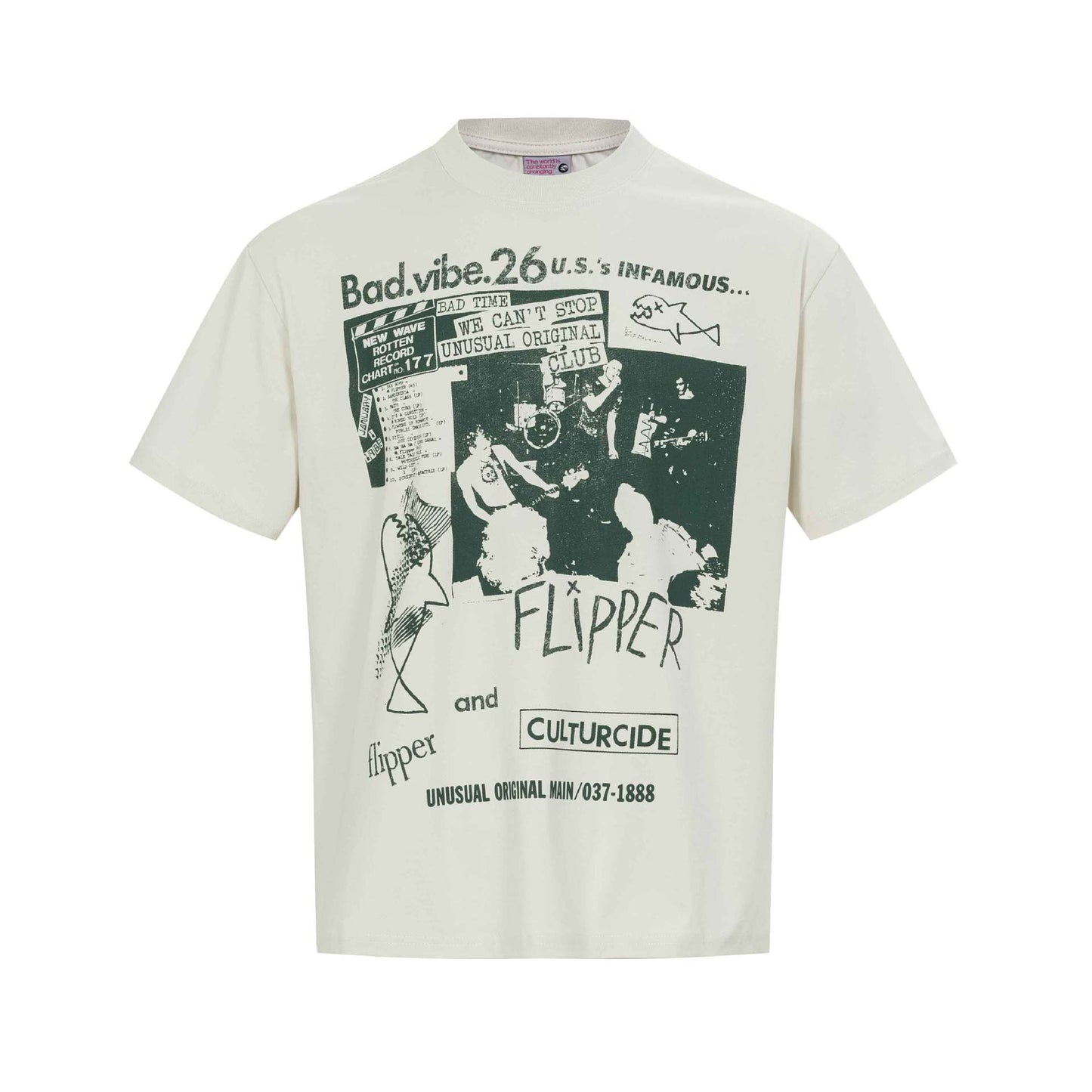 ロックグラフィカルTシャツ