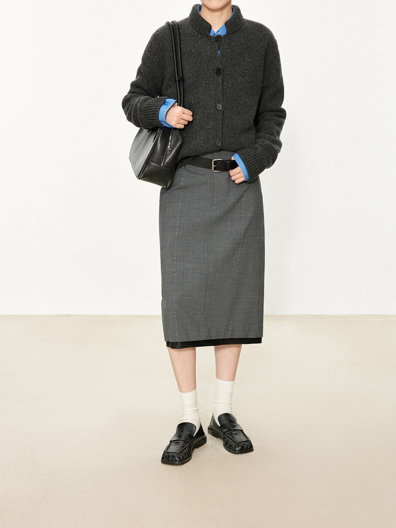 ウールニットカーディガン