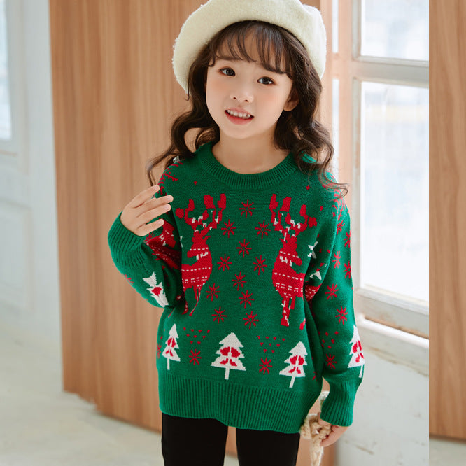 ヘラジカ ジャカードプルオーバーセーター