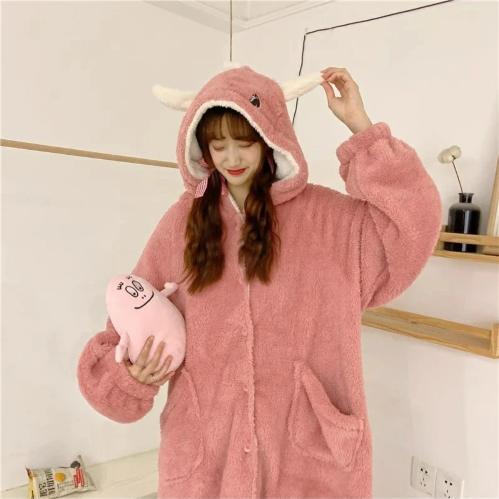 キュート全開・動物モチーフふわもこパジャマ