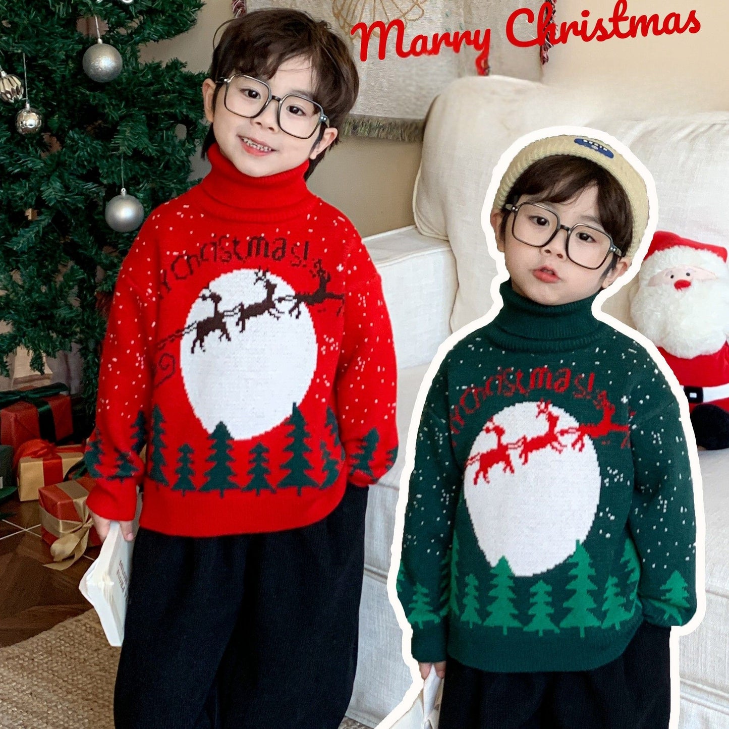 スタイリッシュ タートルネックセーター