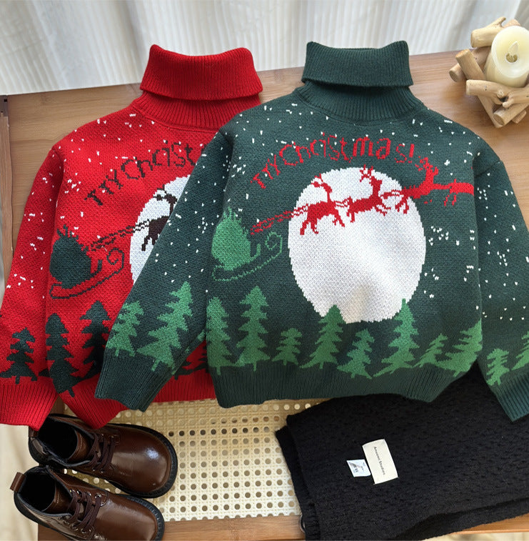 スタイリッシュ タートルネックセーター