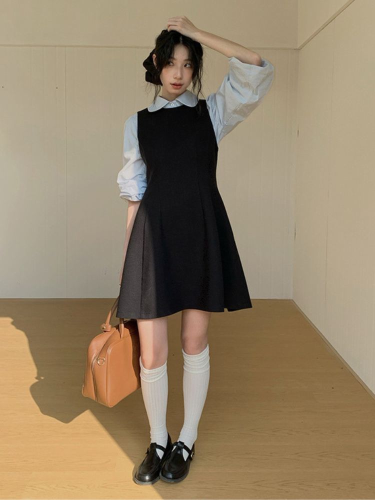 ラウンド襟ガーリーブラウス
