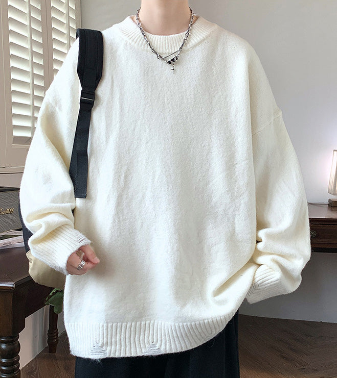 ドロップショルダーカラーニット