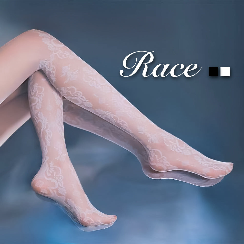 花柄 レース模様 薄手タイツ 15デニール パンティストッキング シアー エレガント ジャカード織り レトロ柄