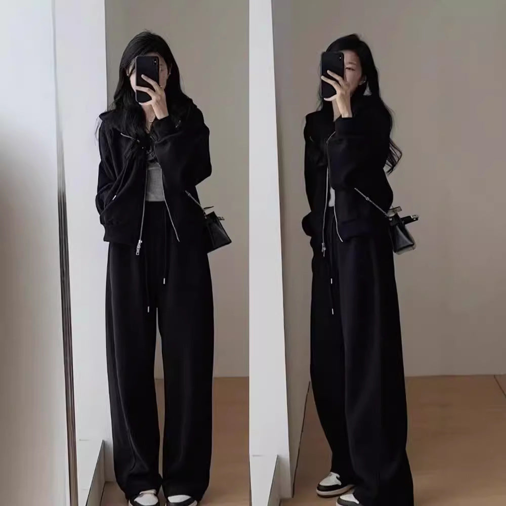 スポーティーカジュアル　スウェットツーピースセット