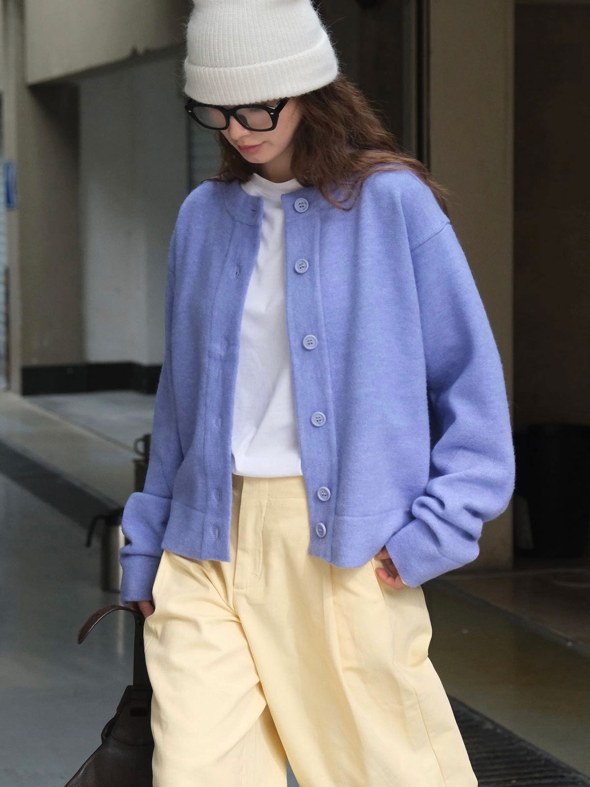 ウールニットカーディガン