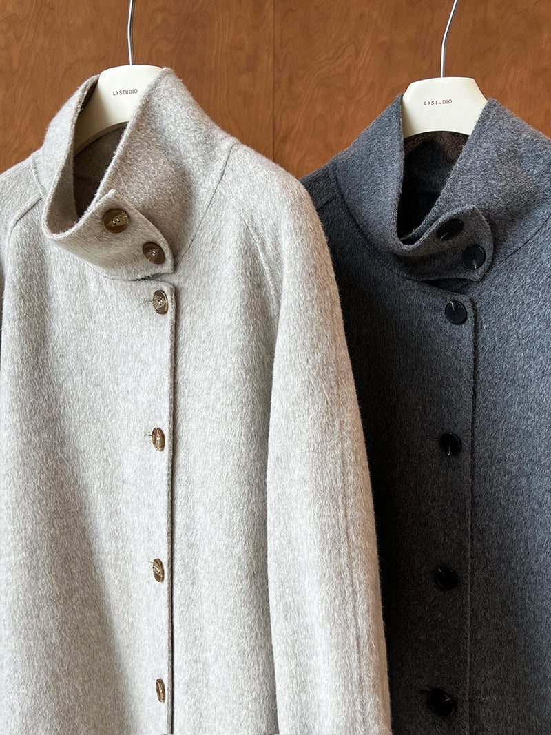 リバーシブルウールコート