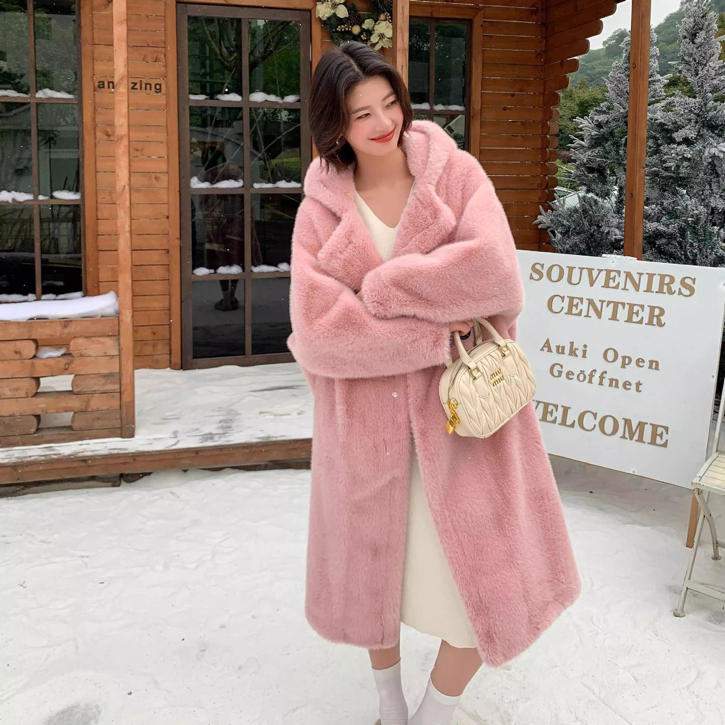 ロングミンクファーコート