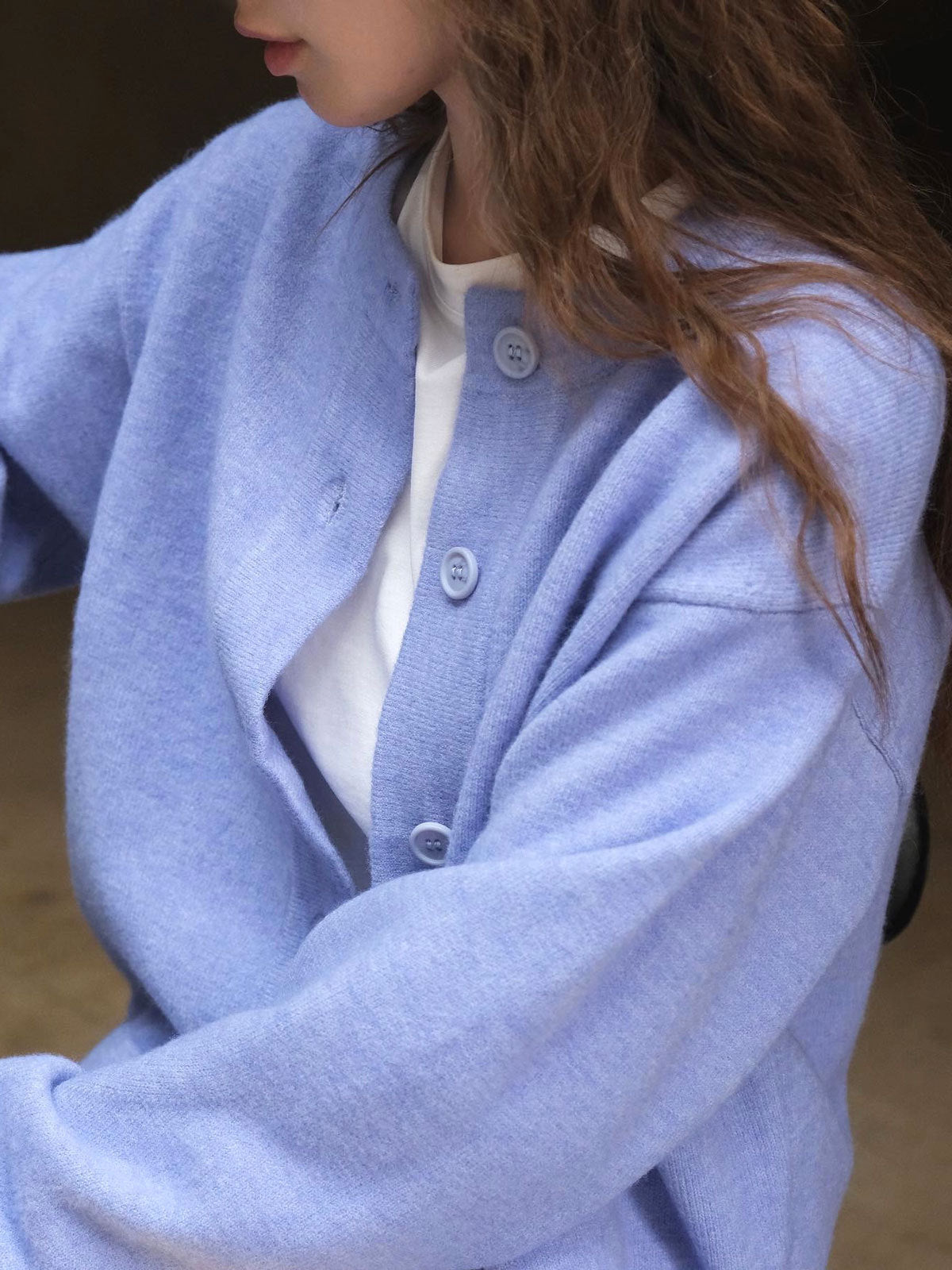 ウールニットカーディガン