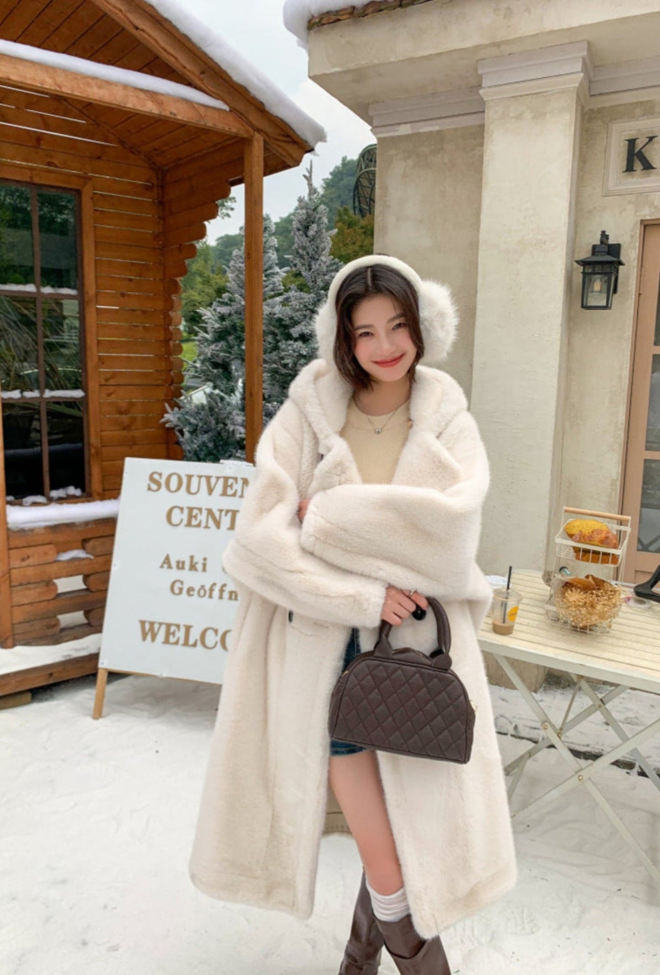 ロングミンクファーコート