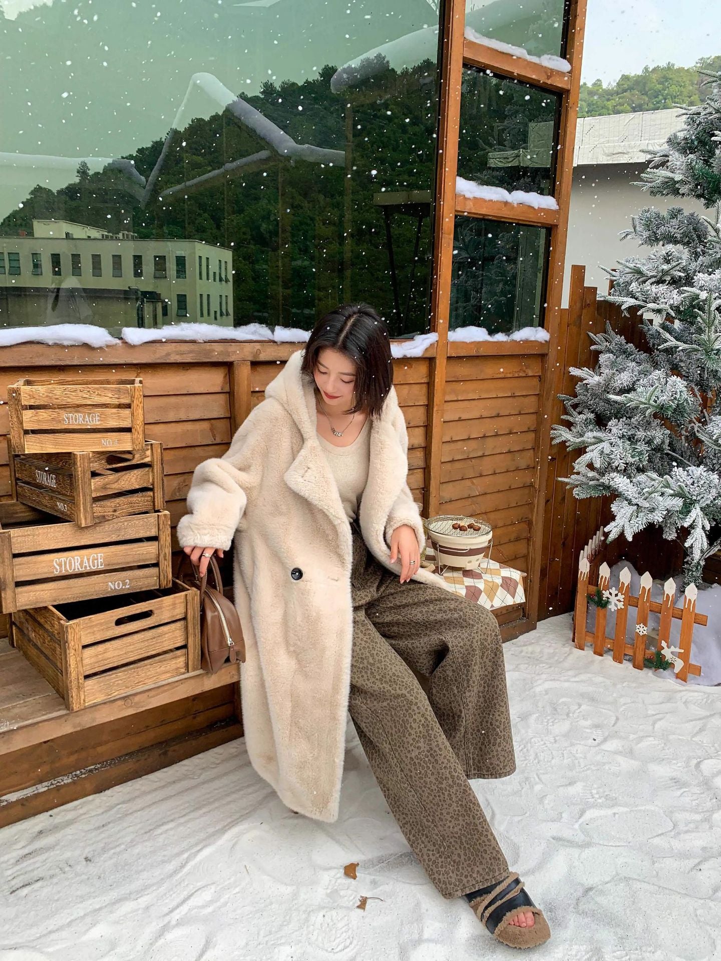 ロングミンクファーコート