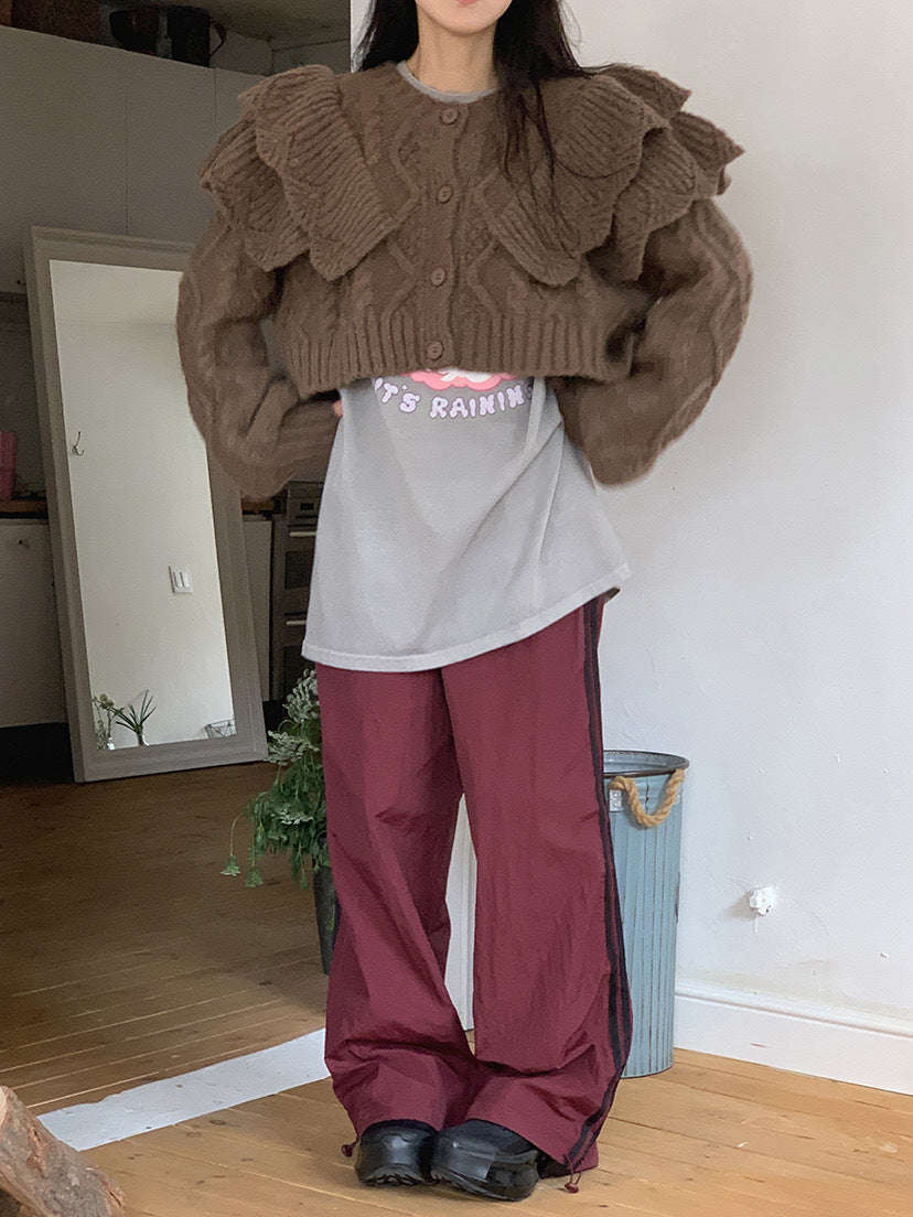 ショート丈ニットカーディガン