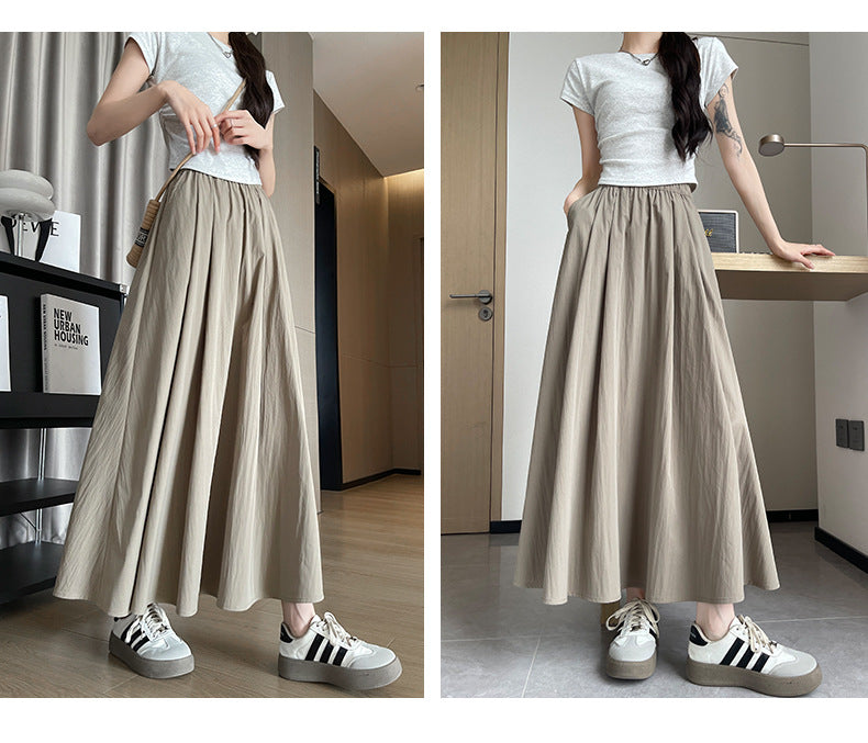 ナチュラルピンク ロングスカート
