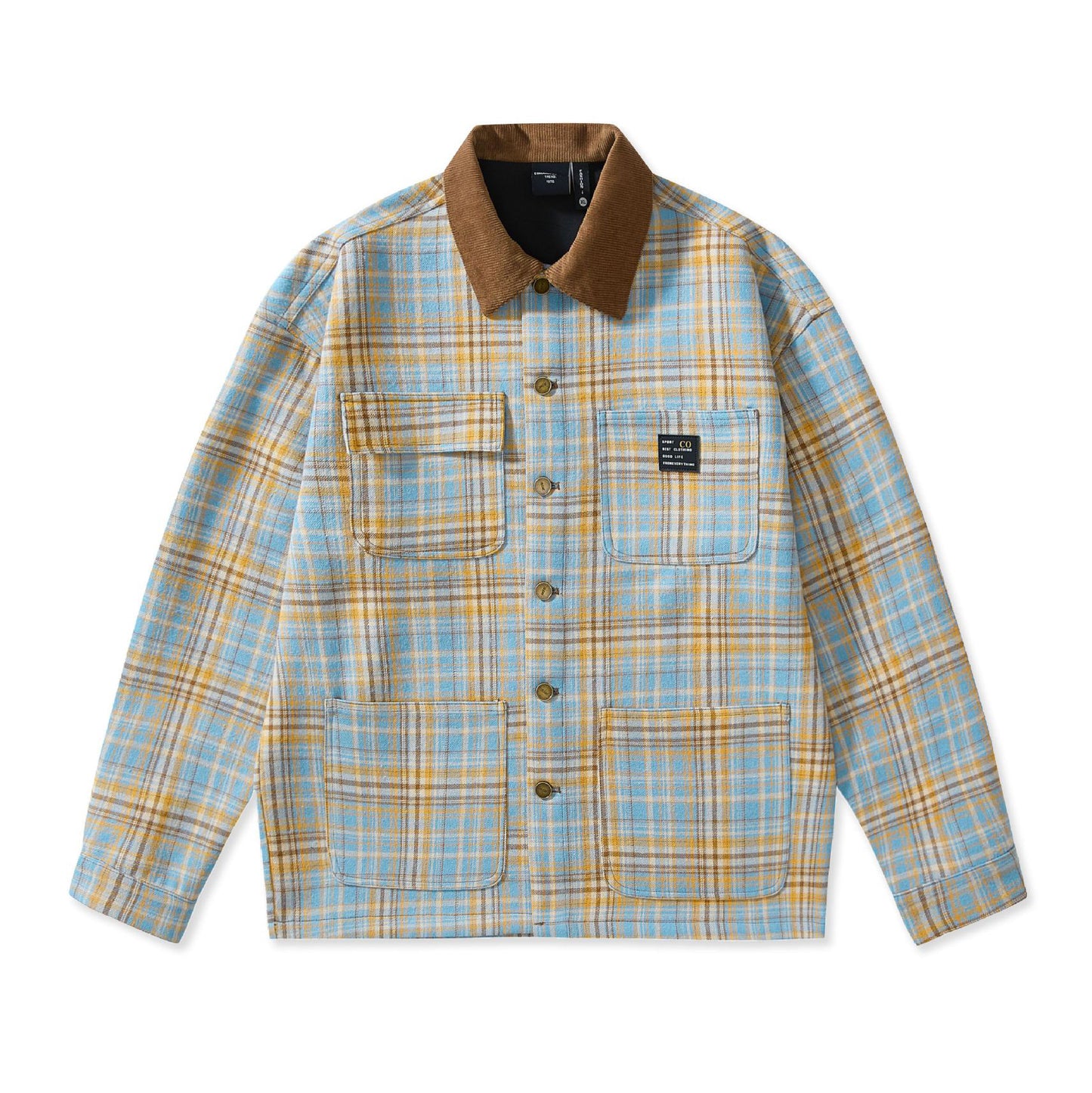 コーデュロイカラーチェックジャケット